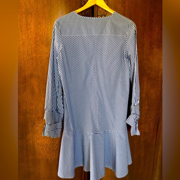 Mos Mosh Stripe Vintage Blue Loose Dress XS - Picture 4 of 8